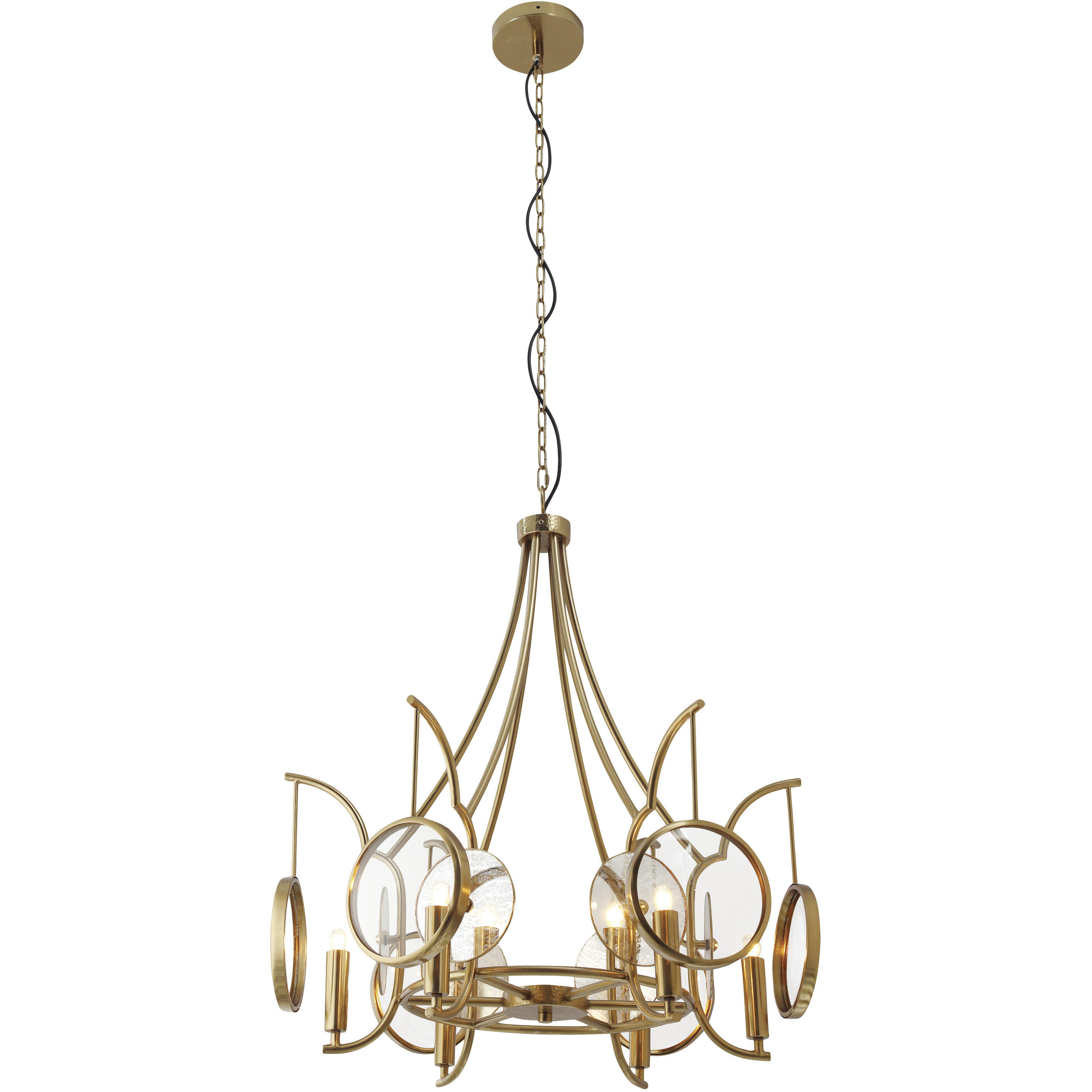 Into Focus 6 Light 32 inch Artisan Brass Chandelier Ceiling Light